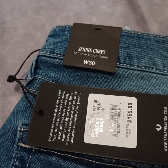 NWT True Religion Jennie Curvy jeans - Picture 10 of 11
